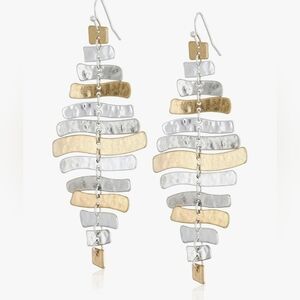 Robert Lee Morris Soho Prisma Two-Tone Sculptural Drop Earrings